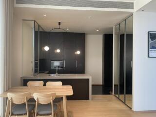 Modern kitchen with dining area