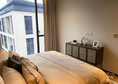 Bedroom with bed and window view