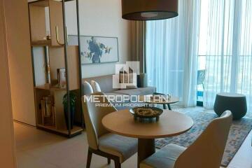 1BR Serviced Furnished High Floor Private Beach