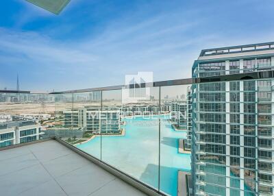 Vacant  Burj Khalifa and Lagoon View  2BR + Maid