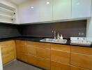 Modern kitchen with ample storage and sleek design