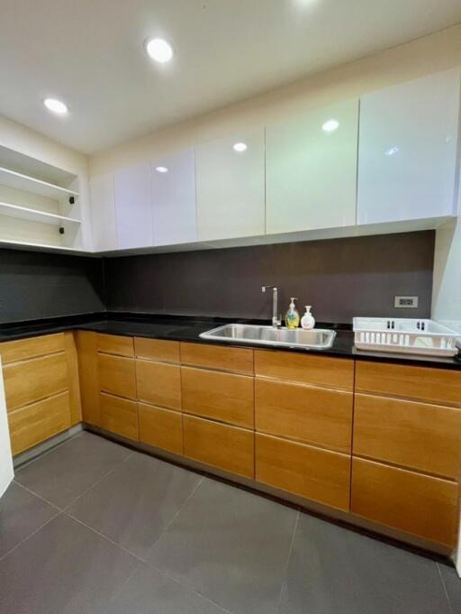 Modern kitchen with ample storage and sleek design