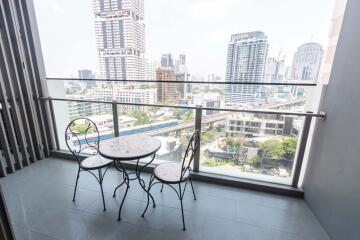 Balcony with a city view