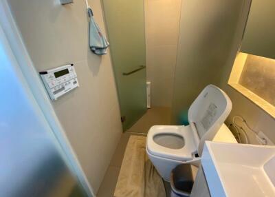 Modern bathroom with bidet toilet