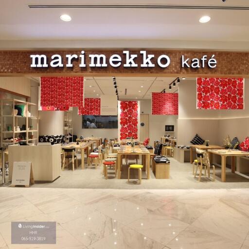 Marimekko café with modern and colorful interior design