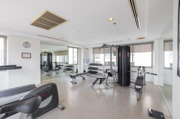 Modern indoor gym with fitness equipment