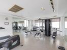 Modern indoor gym with fitness equipment