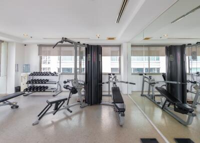 Well-equipped gym with modern fitness machines