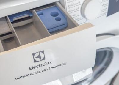 Close-up view of Electrolux washing machine