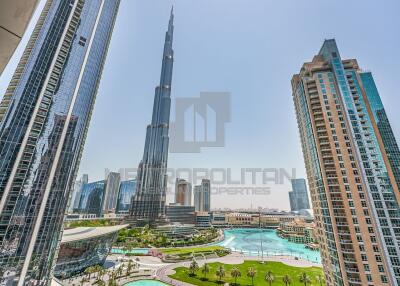 Burj and Fountain Views  Ready  High Floor