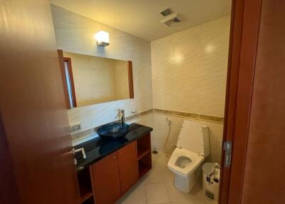 Bathroom with sink and toilet