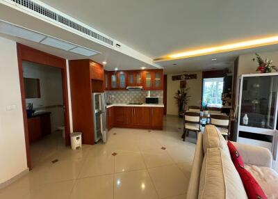 Spacious kitchen and dining area with modern amenities