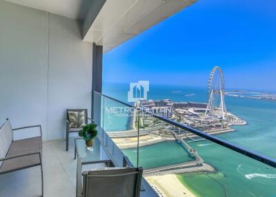 Dubai Eye and Sea View  High Floor  Furnished