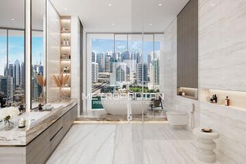 Elegant 1 Bed  Modern Finishes  Full Marina View