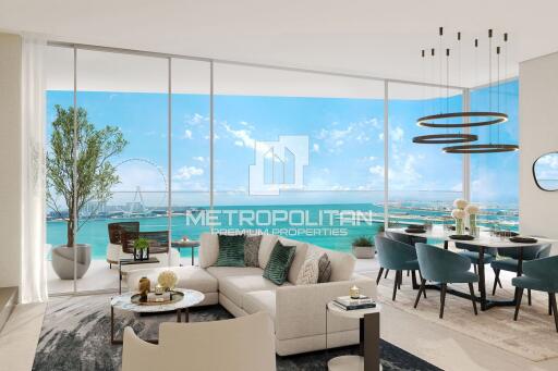 Elegant 1 Bed  Modern Finishes  Full Marina View