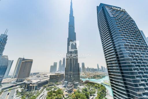 Full Burj Khalifa and Fountain View, Ready to Move