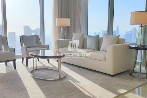 Top Floor  Full Burj and Fountain View  Serviced