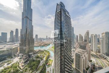 Full Burj and Fountain View  High Floor