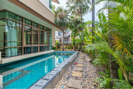 For Rent Single House 4 Bedrooms with private swimming pool in Sansiri Sukhumvit 67