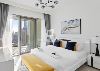 Fully Furnished  Burj Facing with Maid room