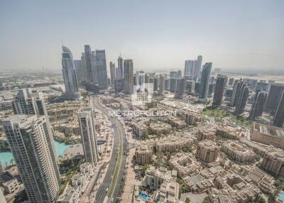 Full Fountain and Burj Khalifa View  High Floor