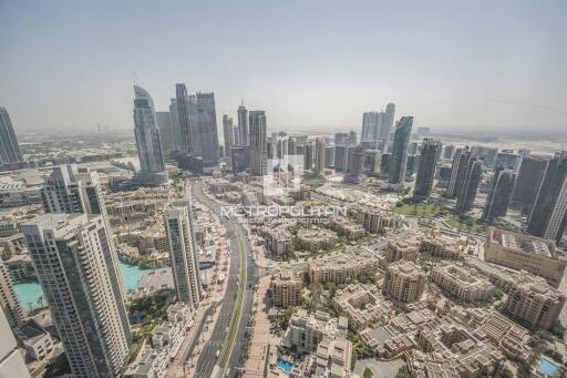 Full Fountain and Burj Khalifa View  High Floor