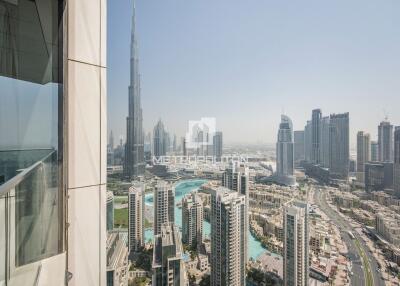 Full Fountain and Burj Khalifa View  High Floor