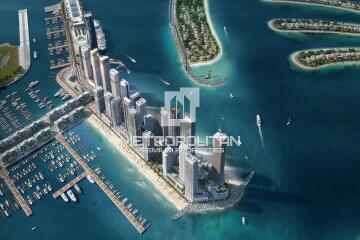 Sea, Marina and Dubai Eye views   High Floor