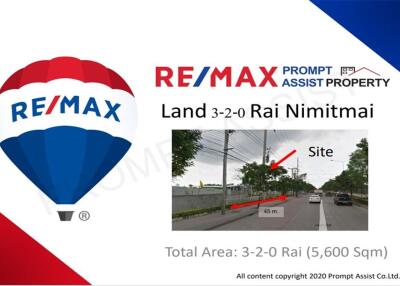 vacant land for sale Adjacent to Nimitmai Road, area 3-2-0 rai,