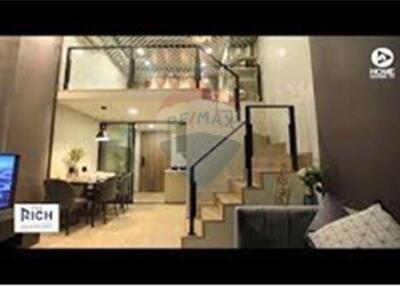 ให้เช่าคอนโด The Rich พระราม 9-ศรีนครินทร์ ห้องแบบ Loft 1 Bedroom  2 ชั้น ห้องใหม่ ชั้นสูง