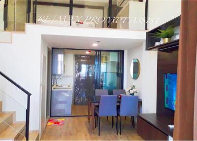 ให้เช่าคอนโด The Rich พระราม 9-ศรีนครินทร์ ห้องแบบ Loft 1 Bedroom  2 ชั้น ห้องใหม่ ชั้นสูง