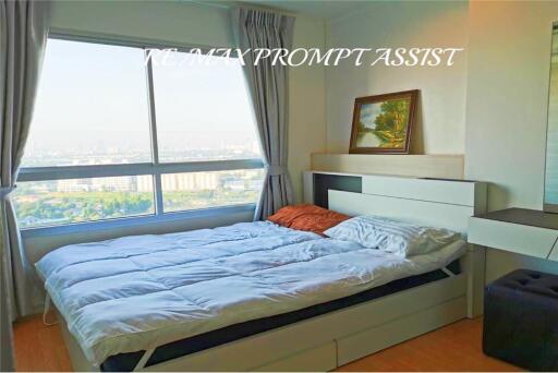 For Rent ：LumpiniPlaceSrinakarin-Hua Mak Station Condo Ready to move in Near Airport Link Hua Mak 250 m  27 sqm, /22th floor