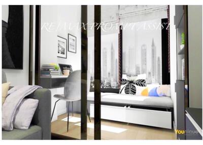 ให้เช่า 1 Plus bedroom บนชั้น Hight ที่ The Rich Rama 9-ศรีนครินทร์ ห้องใหม่