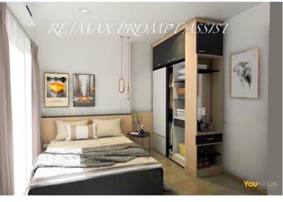 ให้เช่า 1 Plus bedroom บนชั้น Hight ที่ The Rich Rama 9-ศรีนครินทร์ ห้องใหม่