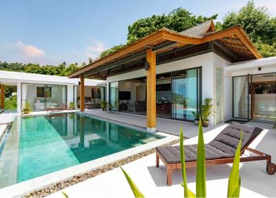 Seaview 4-Bedroom Pool Villa for Rent in Chaweng Noi, Koh Samui