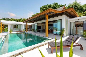 Seaview 4-Bedroom Pool Villa for Rent in Chaweng Noi, Koh Samui