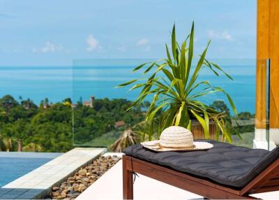 Seaview 4-Bedroom Pool Villa for Rent in Chaweng Noi, Koh Samui