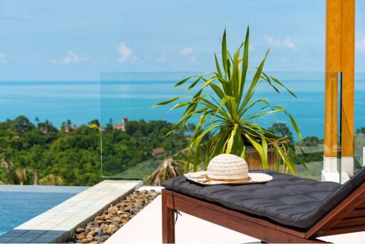 Seaview 4-Bedroom Pool Villa for Rent in Chaweng Noi, Koh Samui