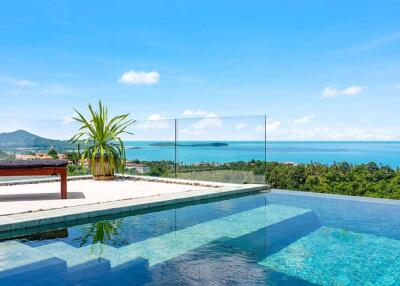 Seaview 4-Bedroom Pool Villa for Rent in Chaweng Noi, Koh Samui