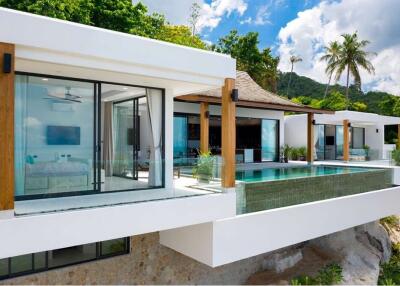 Seaview 4-Bedroom Pool Villa for Rent in Chaweng Noi, Koh Samui