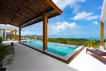 Seaview 4-Bedroom Pool Villa for Rent in Chaweng Noi, Koh Samui