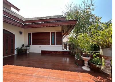 Large house  decorated with beautiful wood