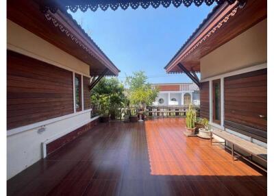 Large house  decorated with beautiful wood