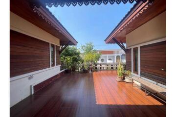 Large house  decorated with beautiful wood