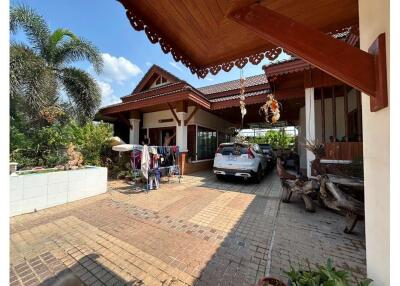 Large house  decorated with beautiful wood