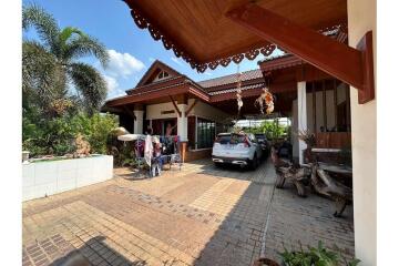 Large house  decorated with beautiful wood