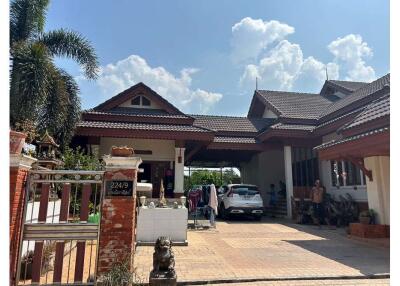 Large house  decorated with beautiful wood