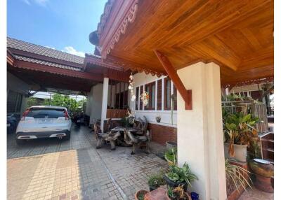 Large house  decorated with beautiful wood