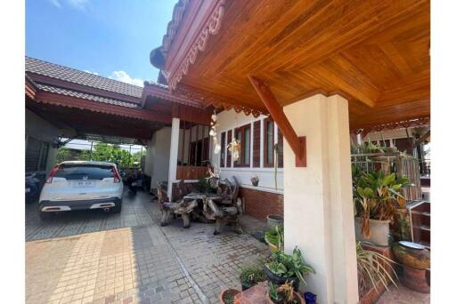 Large house  decorated with beautiful wood