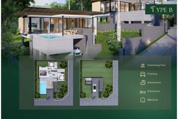 Elegant pool villa in the heart of Bophut, Samui Plots B5 - B8